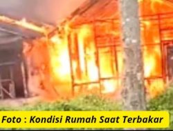 Kebakaran, 2 Rumah Warga Brandan Timur Hangus Terbakar