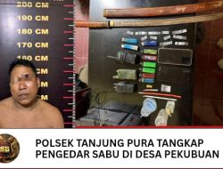 Polsek Tanjung Pura Tangkap Pengedar Sabu Di Desa Pekubuan