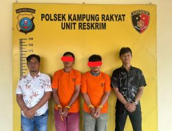 Bongkar Peredaran Sabu di Kebun Sawit, Polsek Kampung Rakyat amankan Dua Pria dengan Barang Bukti 2,02 Gram.