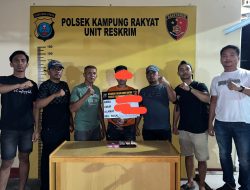 Sikat habis Narkoba…Polsek Kampung Rakyat Tangkap RAL Pengedar Sabu bersama 8,43 Gram Sabu di Perk Perlabian.