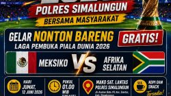 Sambut Piala Dunia 2026, Polres Simalungun Gelar Nobar Gratis Laga Pembuka Meksiko Vs Afrika Selatan.
