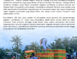 **Tambahan Kegiatan Pembinaan Kemandirian,Rutan Tanjung Pura Masukkan 200 Ekor Ayam Siap Bertelur diSarana Asimilasi dan Edukasi**.