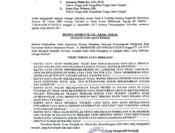 *BAS / Berita Acara Sumpah Advokat Donny Andretti Ketum FERADI WPI. Awas Advokat Abal – Abal*.
